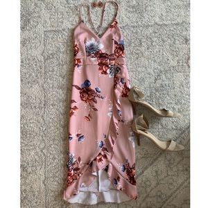 Stunning Floral Pink Dress- NWT